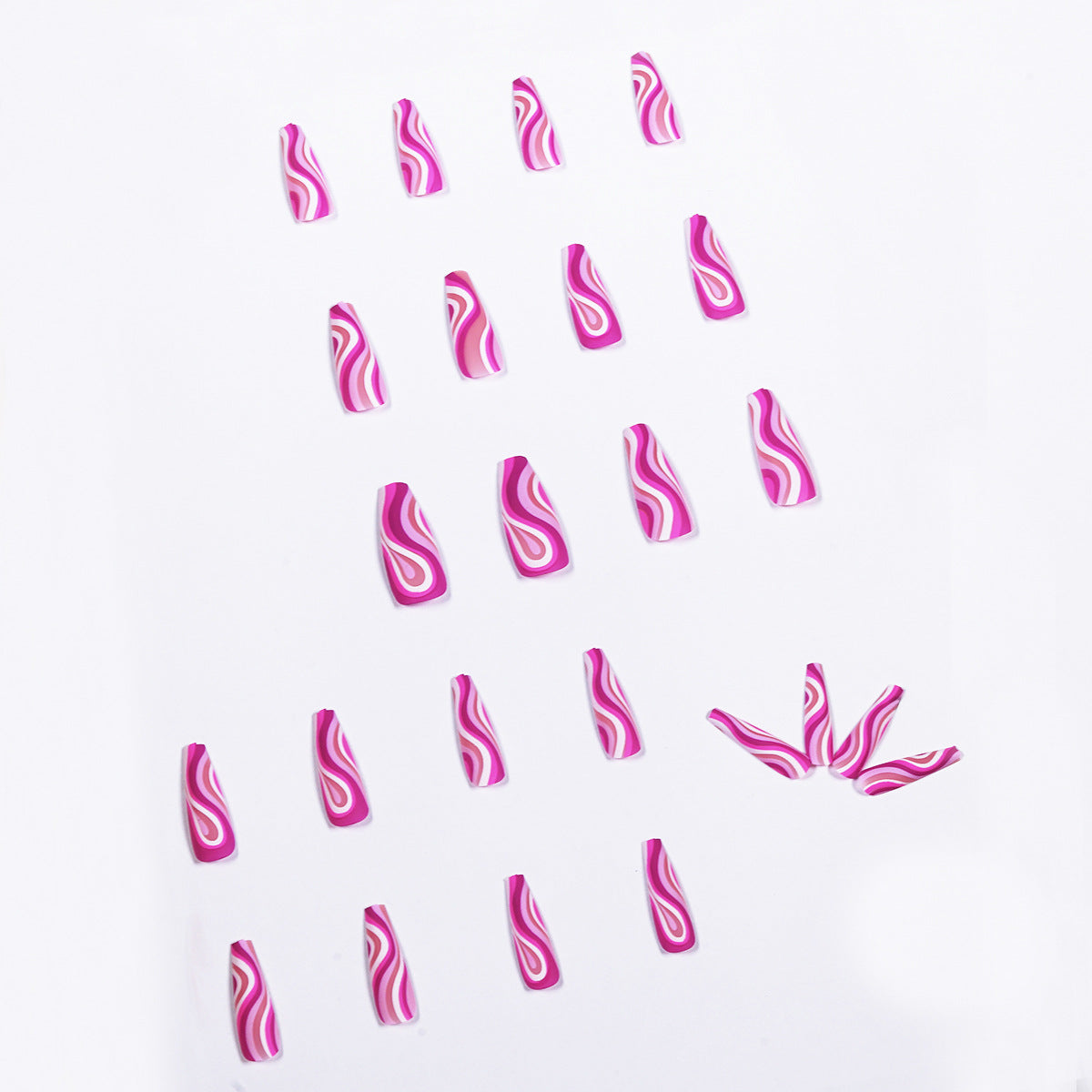 Pink Abstract Press-On Nails