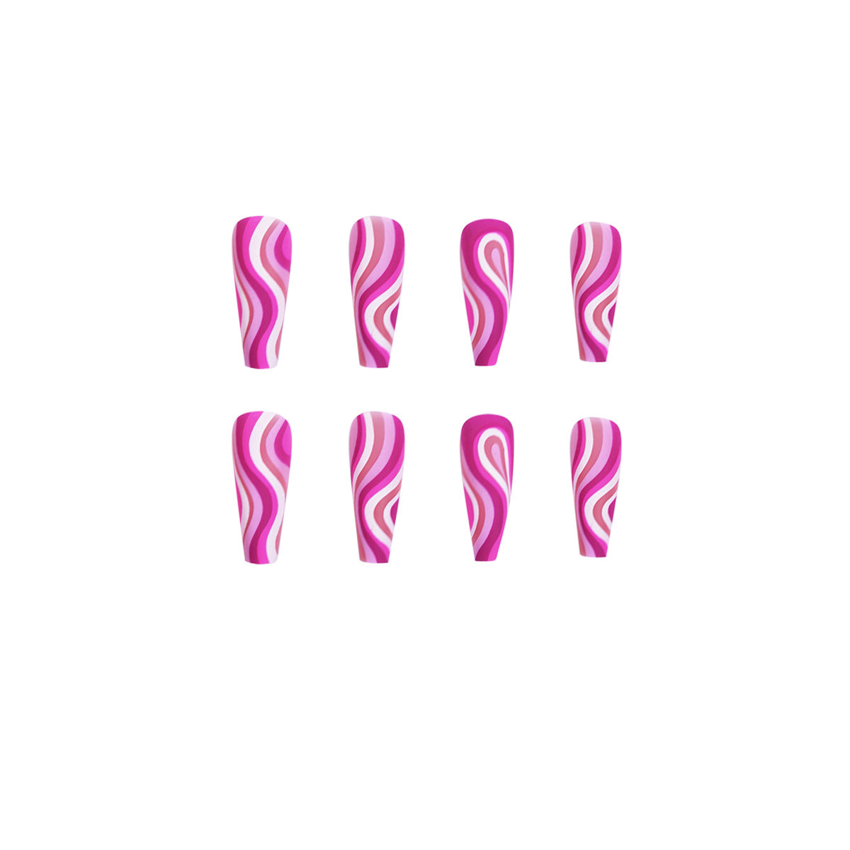 Pink Abstract Press-On Nails