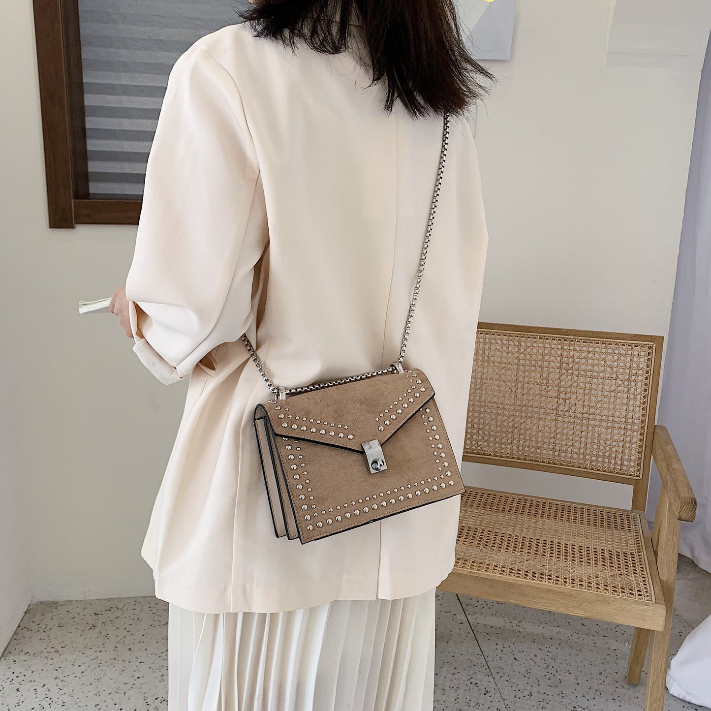 "STUDDED" Shoulder Bag