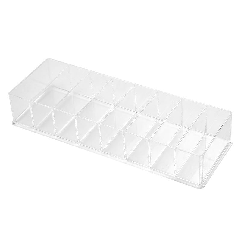 Desktop Cosmetic Storage Box Transparent 8 Compartments Household Compartments