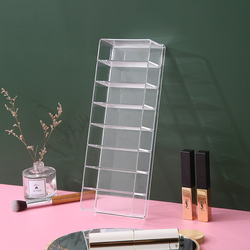 Desktop Cosmetic Storage Box Transparent 8 Compartments Household Compartments