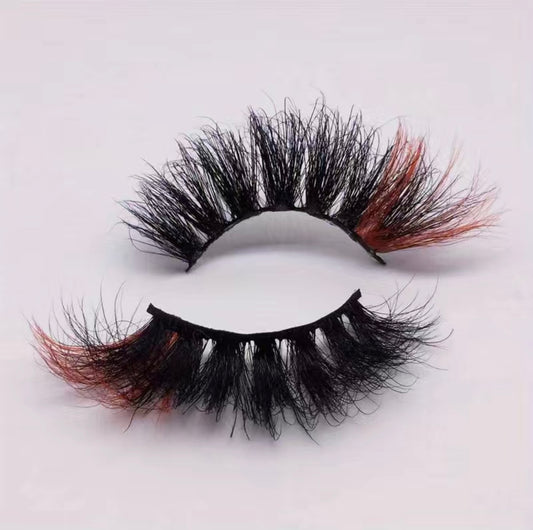 Color 3D Mink Lashes- Red