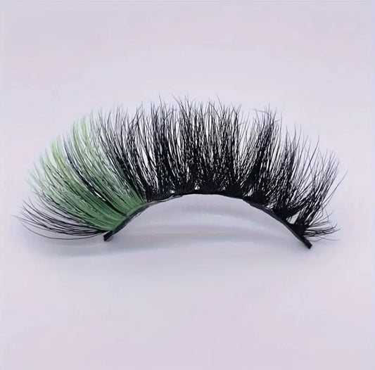 Color 3D Mink Lashes - Green