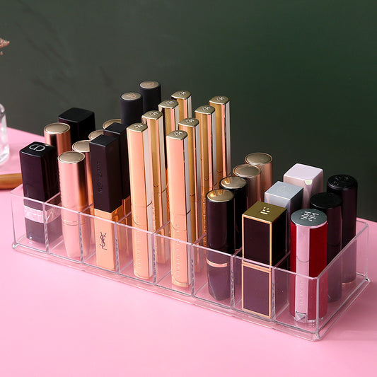 Desktop Cosmetic Storage Box Transparent 8 Compartments Household Compartments